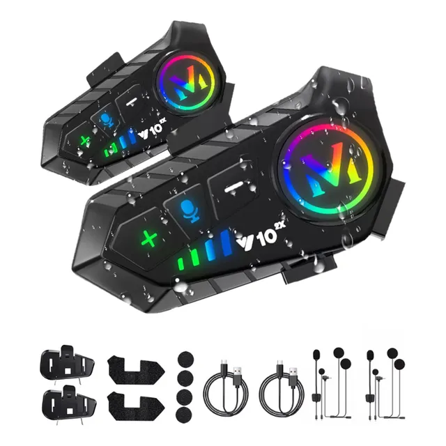 Intercomunicador Casco De Moto Bluetooth Impermeables 2pcs
