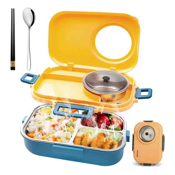 Box Lunch Lonchera Termica Fiambrera Topper Para Niño 1100ml