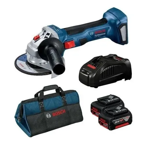 Amoladora Angular Inalámbrica Bosch Professional 18v + Combo
