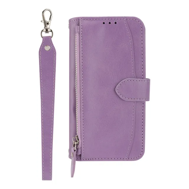 Capa Para iPhone Serie Oil Com Zíper, Pulseira, Capa Flip, C