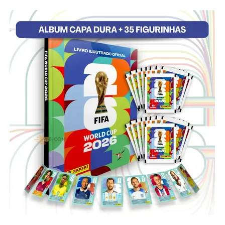Album Capa Dura Copa Do Mundo 2026 + 35 Figurinhas Panini
