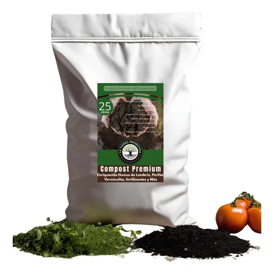 Compost Premium 25lt Humus-perlita-vermiculita-fibra De Coco