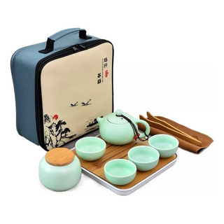 Juego De Té Viaje Cerámica, Juego Cuatro Tazas Una Olla Juego De Té Viaje Cerámica, Juego Cuatro Tazas Una Olla