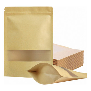 100 Bolsas De Papel Kraft Bolsas Stand Up Reutilizables 100 Bolsas De Papel Kraft Bolsas Stand Up Reutilizables