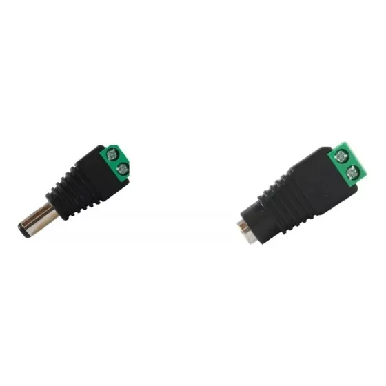Paquete 100 Conectores Corriente Cctv  30 Hembra 70 Machos