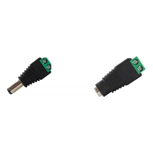 Paquete 100 Conectores Corriente Cctv  30 Hembra 70 Machos