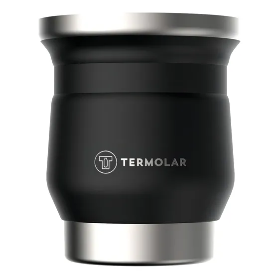 Mate Termico Acero Inoxidable Negro Termolar Tupi 250cc Color Negro nocturno