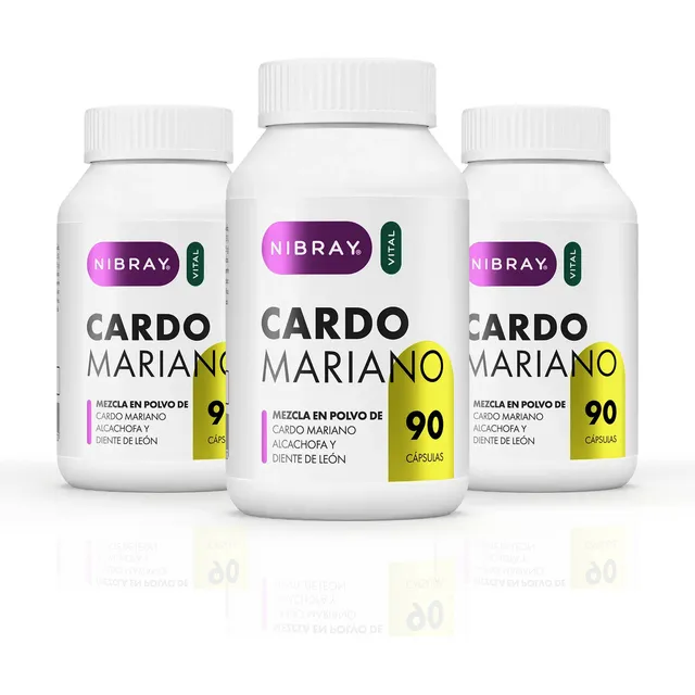 Pack 3x2 Cardo Mariano Silimarina Con Alcachofa Nibray Sabor Sin Sabor