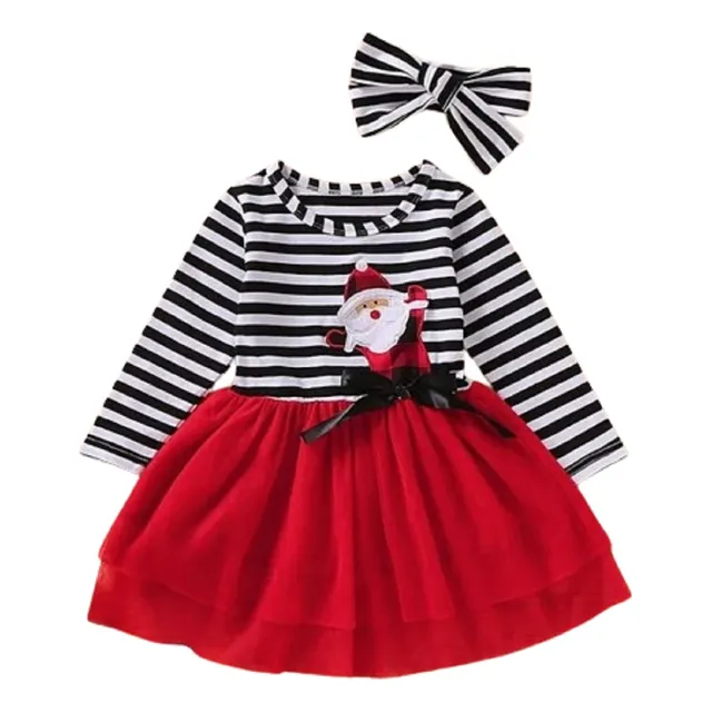 Vestido Navideño Papá Noel Niñas  Importada Calidad