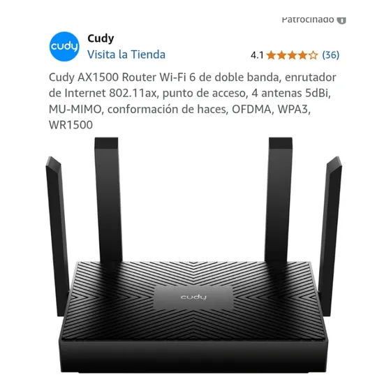Router Cudy Ax1500 Gigabit Wifi 6