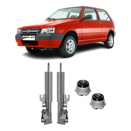 2 Amortecedor + Kit Tras. Uno Mille 1.0 Fire/f.flex/economy