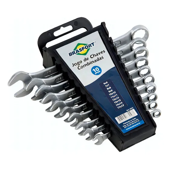 Jogo Chave Brasfort Combinada 6 A 17mm 10 Peças 6033