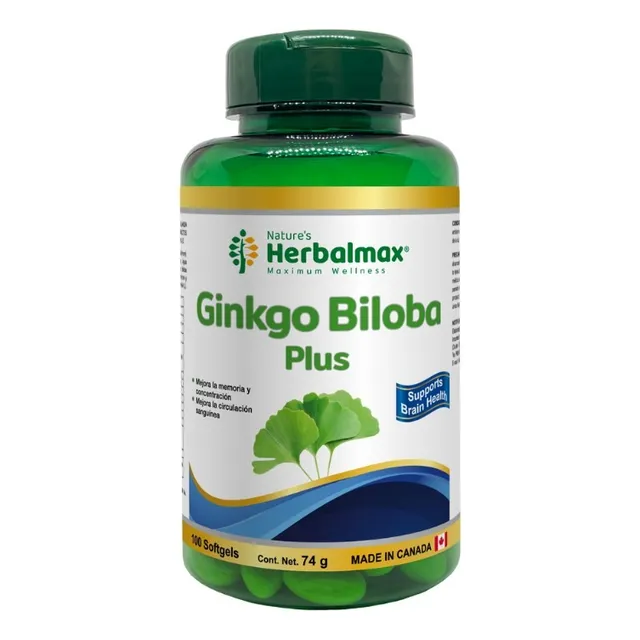 Ginkgo Biloba Plus Herbalmax 740mg 100 Capsulas