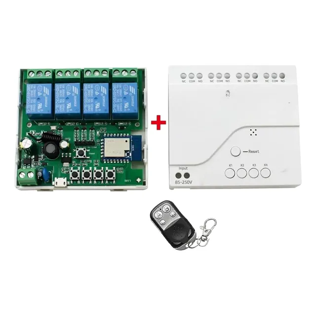 Rele De 4 C Wifi, Normal Abierto Y Cerrado | Tuya Smart 