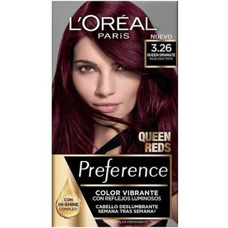 Tinte Preference Loréal Alto Brillo 3.26 Granate Vino Tinto Tinte Preference Loréal Alto Brillo 3.26 Granate Vino Tinto