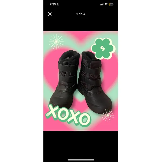 Botas Negras Niña 12 Americano