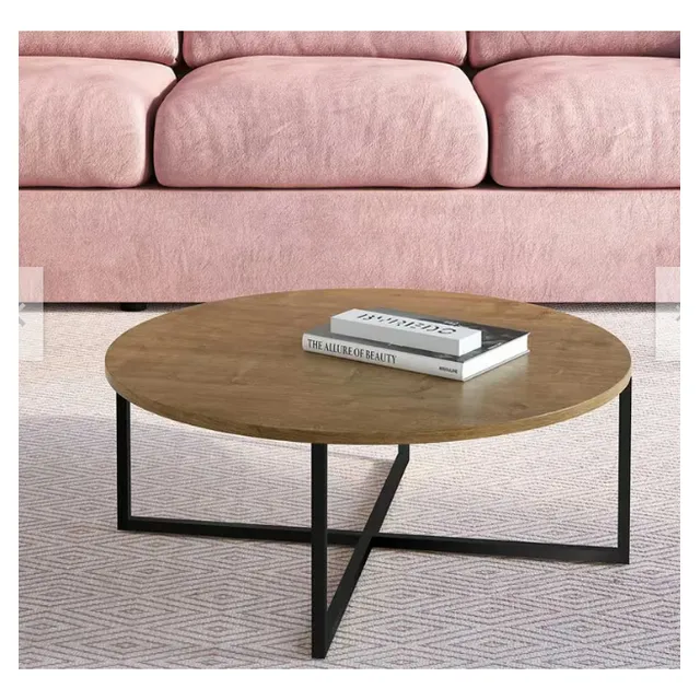 Mesa De Centro Nacion Muebles Circular Vintage
