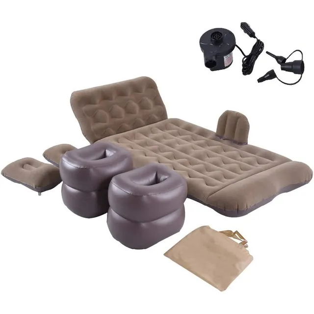 Colchon Inflable Para Auto 130x80cm Más Bomba 