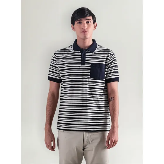 Chomba Howard Polo Rayado Manga Corta Bolsillo Hombre 4733