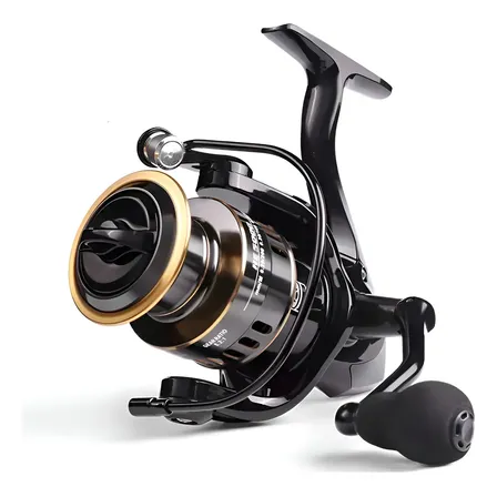 Carretilha Giratória Portátil, Amarela Preto 7000 Direito/esquerdo