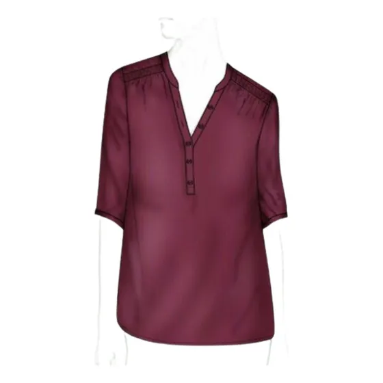 Moldesunicose Patrón Blusa Mujer Papel Cuello Mao