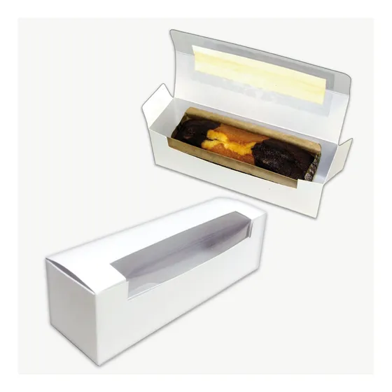 Caja Para Budines Postres Macarrons C/ Ventana Pack X 25 Uni