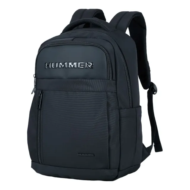 Mochila Porta Notebook Hummer Antirrobo Organizador Interno Color Negro 22057 Diseño De La Tela Liso