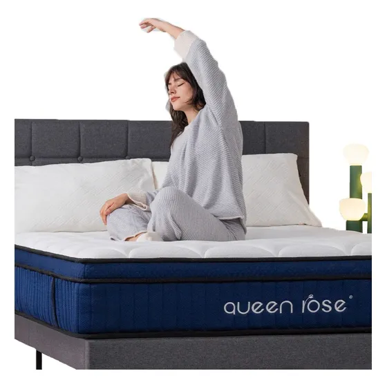 Queenrose Blue Individual Colchon Spring Air Ortopedico
