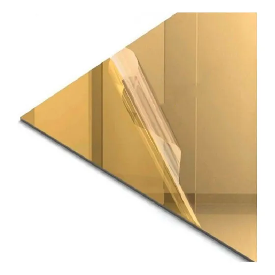 Placa Acrilico Espejo Dorado Plateado 122cm X 183cm X 1,5mm