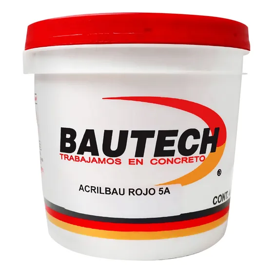 Impermeabilizante 5 Años Acrilico Rojo Acrilbau 4 Lts