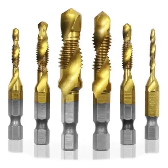 Juego De Mechas Con Rosca Macho Milimetrica M3 A M10 Titanio