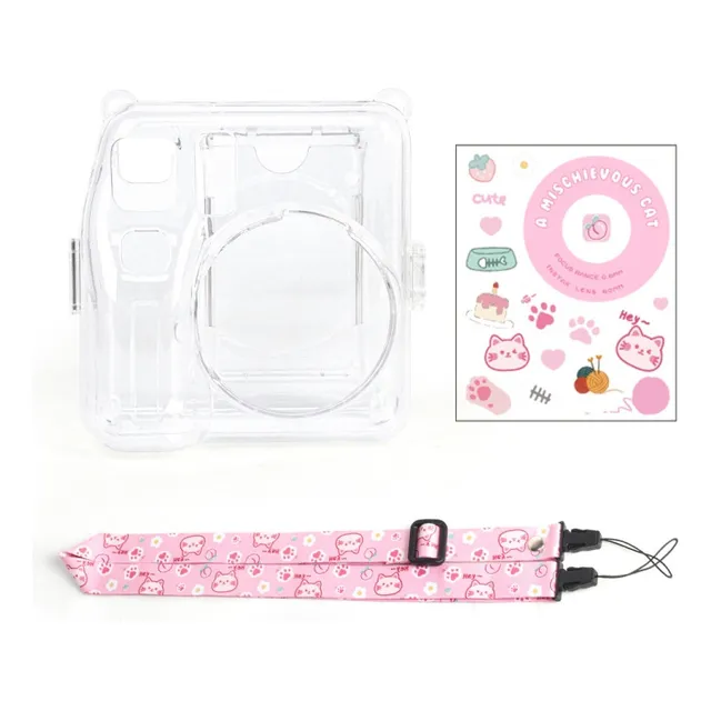Funda Con Forma De Gato Rosa Para Fujifilm Instax Mini Se Pa