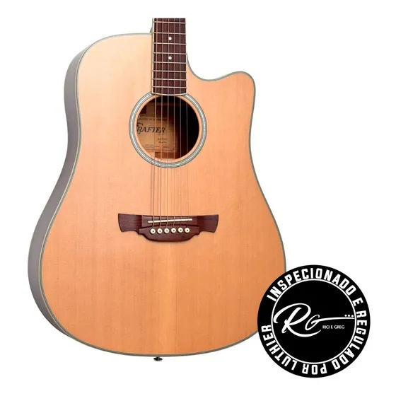 Violao Crafter De7/n Folk Eletrico S1 Natural Fosco Solido