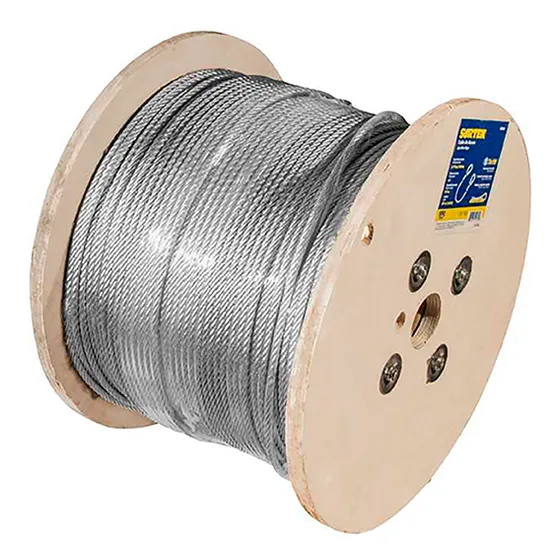 Cable De Acero Con Guardacabo Recubrimiento Pvc 1/4  X 76 M 