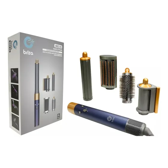 Cepillo Secador Voluminizador Modelador 4 En 1 Dyson Briza Gris/azul
