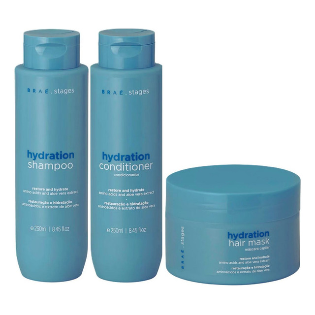 Braé Kit De Hidratação Linha Stages Hydration - 3 Produtos Braé Kit De Hidratação Linha Stages Hydration - 3 Produtos