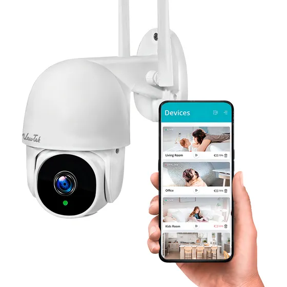 Cámara Ip Exterior Domo Wifi Full Hd 2mp Audio Infr Luz Mic