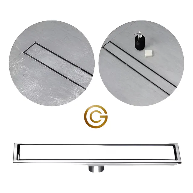 Rejilla Desague Rectangular Centro Piso De Lujo 60x10