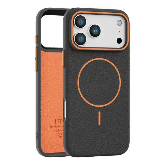 Carcasa Textura Cuero Para iPhone 17 / 17 Pro Max