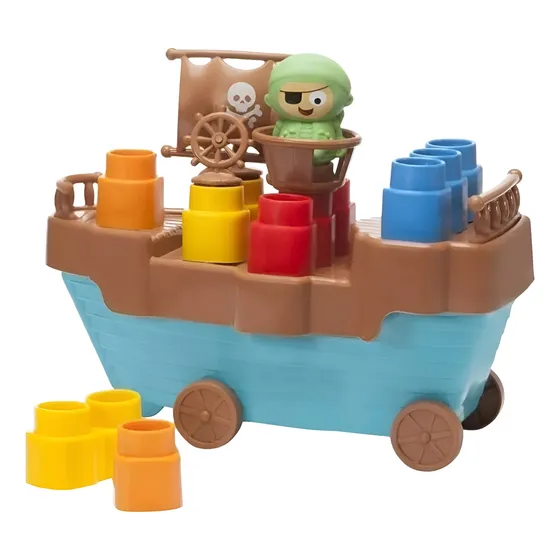 Juego De Encastre Bebe Barco Pirata Elka Piezas Blandas