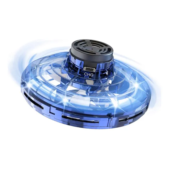Spinner Volador Giroscopio Boomerang Juego Giratorio Led Azul