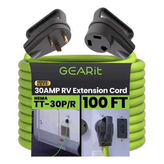 Cable De Extensión Gearit De 30 Amperios Para Vehículos Recr