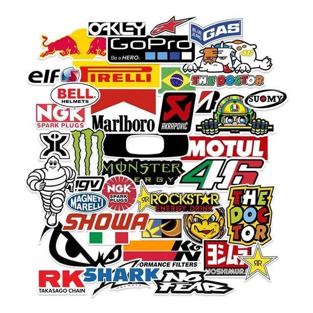Super Kit Com 97 Adesivos Sticker Patrocínios Moto Motocross