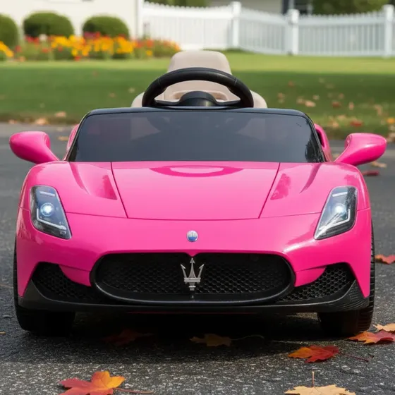 Auto Maserati A Batería Para Niños Con Control Color Rosa Chicle | Cuotas sin interés