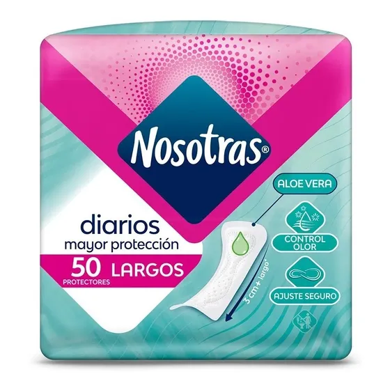 Protectores Higienicos Nosotras Largos 50 Unidades