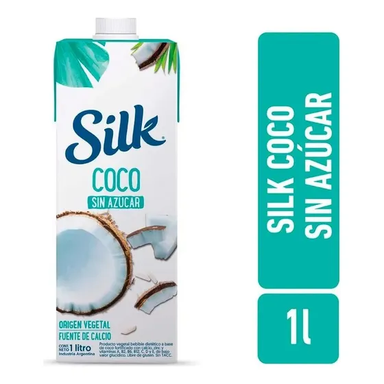 Leche Silk Almendras De Coco Sin Azúcar  X 1 Litro