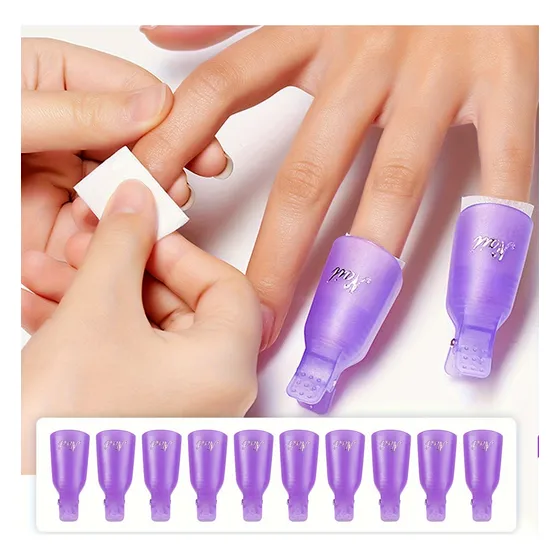 Removedor De Uñas De Plástico Para Uñas, 10 Unidades