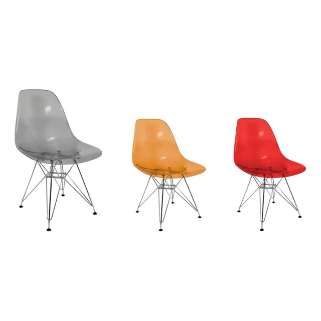 Silla Comedor Escritorio Eames Policarbonato Patas Metal