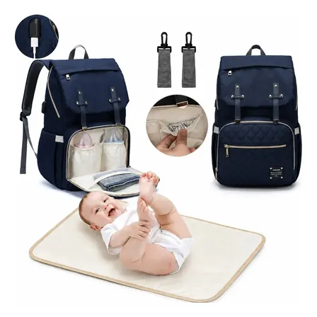 Mochila Bolsa Maternidade Lequeen Bege DâNdi Smart Bebê Azul Marinho Saquinho Organizador Maternidade Kit Bolsa Maternidade Masculino Personalizada Capacidade De 26L Com 17 Bolsos Compartimentados