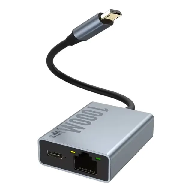 Adaptador De Red Micro Usb A Rj45 De 1000mbps Carga Pd 60w